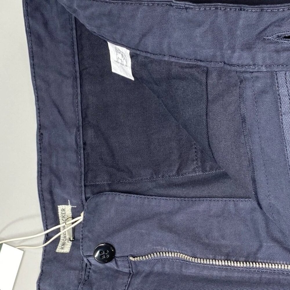 NEW KNICKERBOCKER  Single Pleat Trousers Navy Blue Size 36 | Relaxed Tapered - Picture 6 of 8